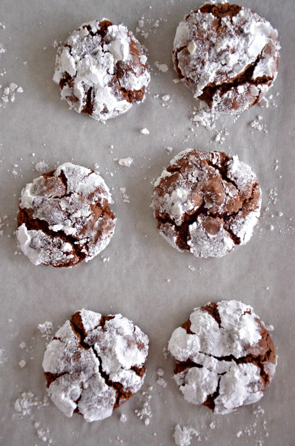 Chocolate Crinkle Cookies with Coconut Oil - Mountain Mama Cooks