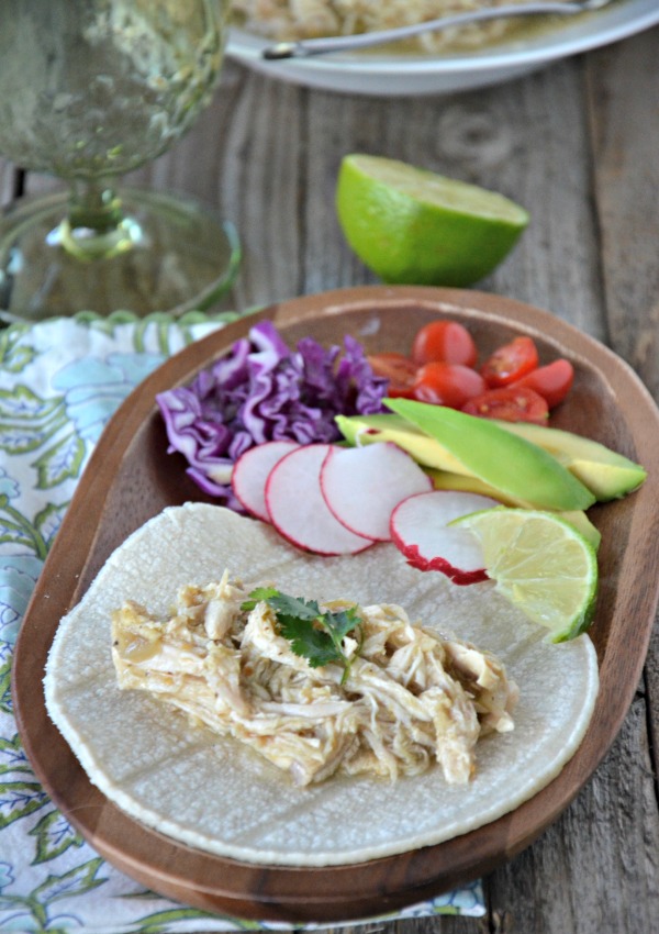 Slow Cooker Green Chili Chicken For Tacos Mountain Mama Cooks
