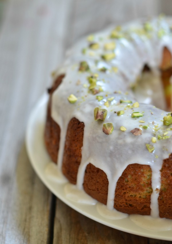 large pistachio bundt cake – just divine delights