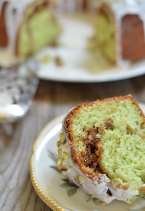 large pistachio bundt cake – just divine delights