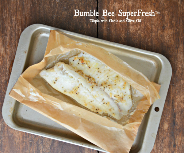 Bumble Bee Tilapia with Garlic and Olive Oil, www.mountainmamacooks.com