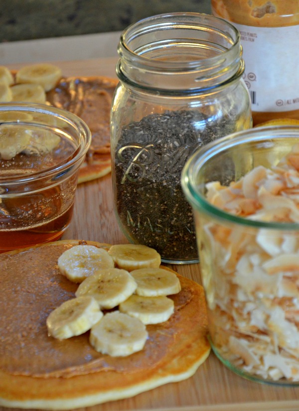 Peanut Butter & Honey Pancake Tacos with Banana, www.mountainmamacooks.com