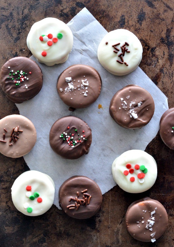 Peanut Butter Ritz Cracker Cookies with Dulce de Leche | mountainmamacooks.com #fbcookieswap