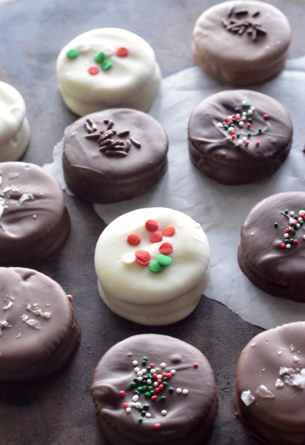 Peanut Butter Ritz Cracker Cookies with Dulce de Leche | mountainmamacooks.com #fbcookieswap