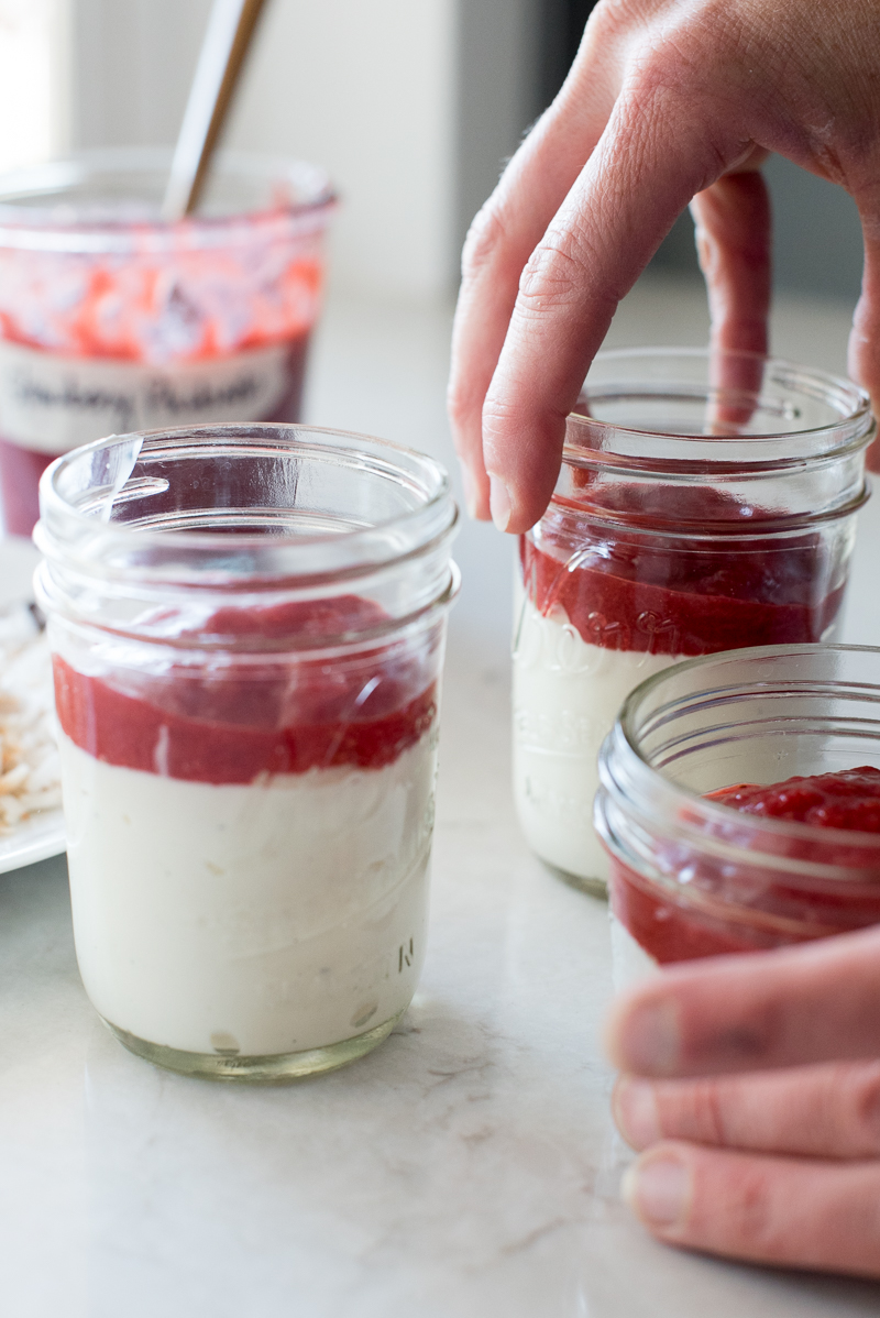 Strawberry Rhubarb Yogurt Parfait - Mountain Mama Cooks