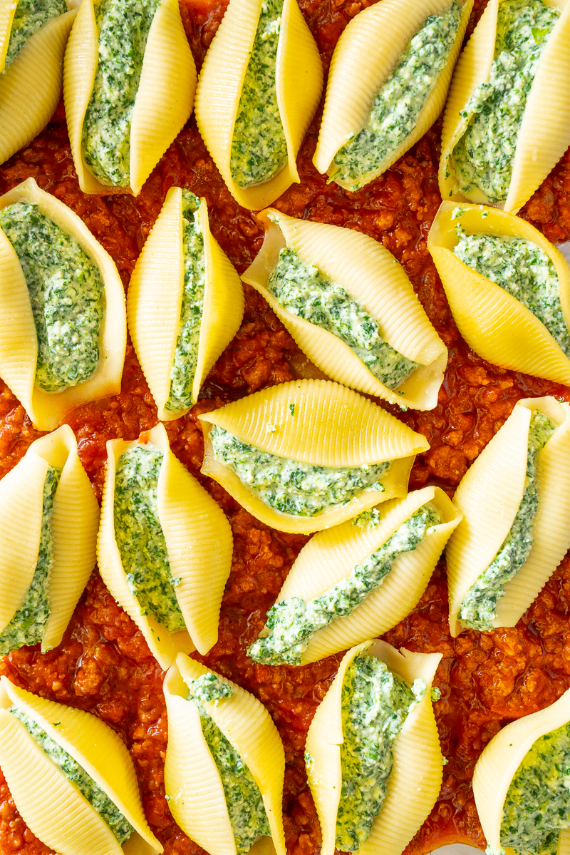 Stuffed Shells With Meat Sauce - Mountain Mama Cooks